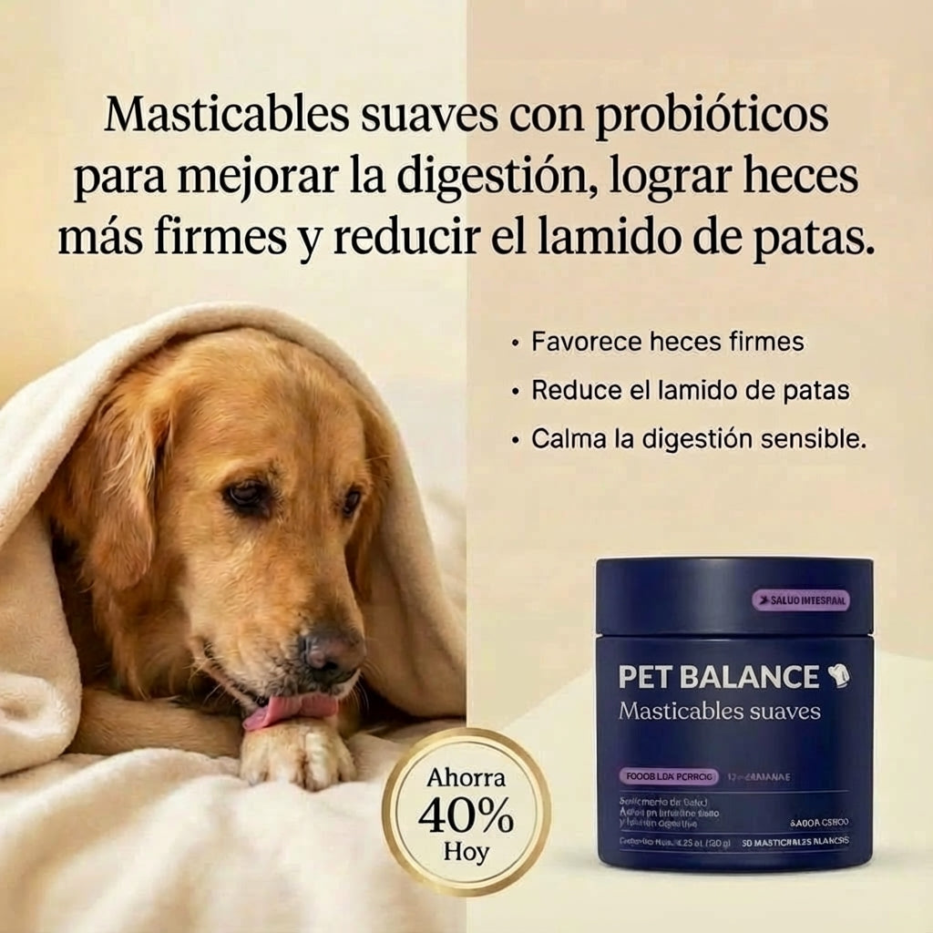 Probióticas para Perros — Masticables Suaves - 10% Descuento
