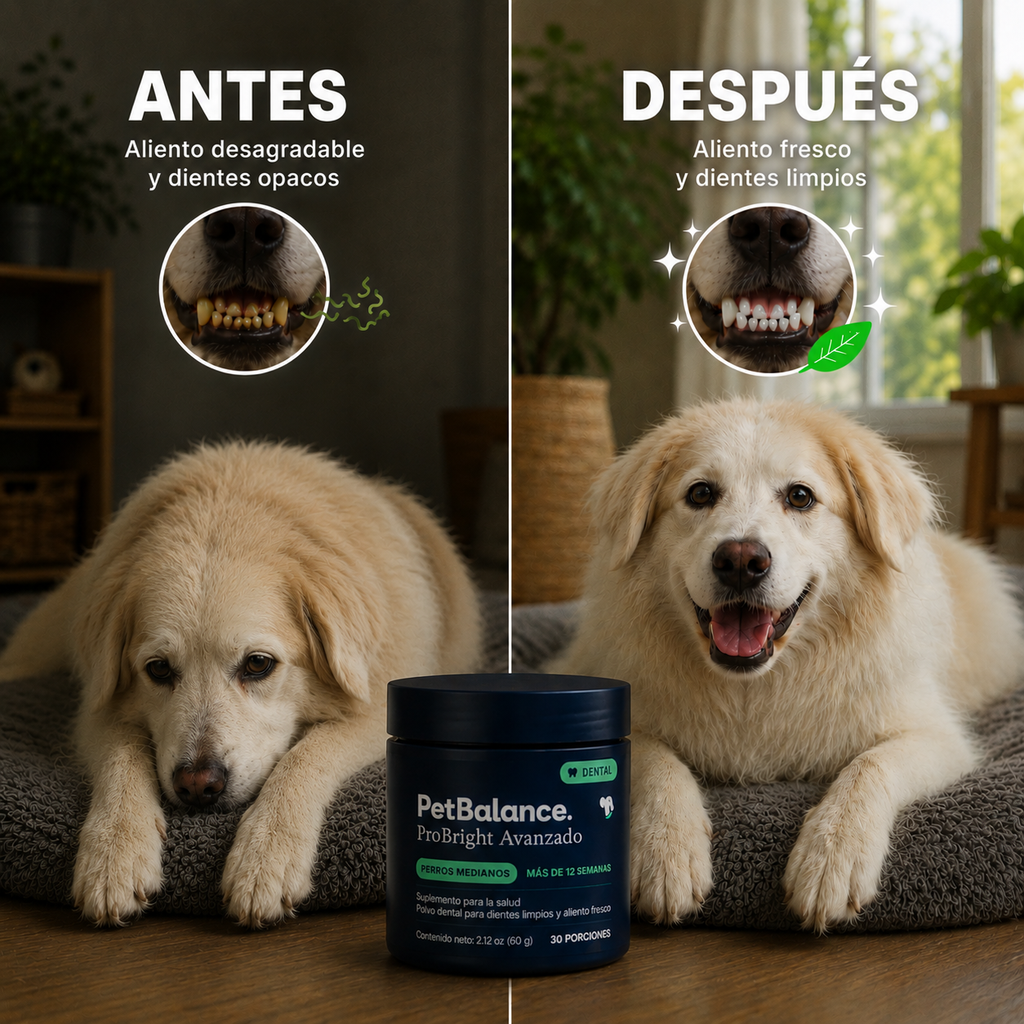 Polvo Dental para Perros — Cuidado Diario para un Aliento Fresco