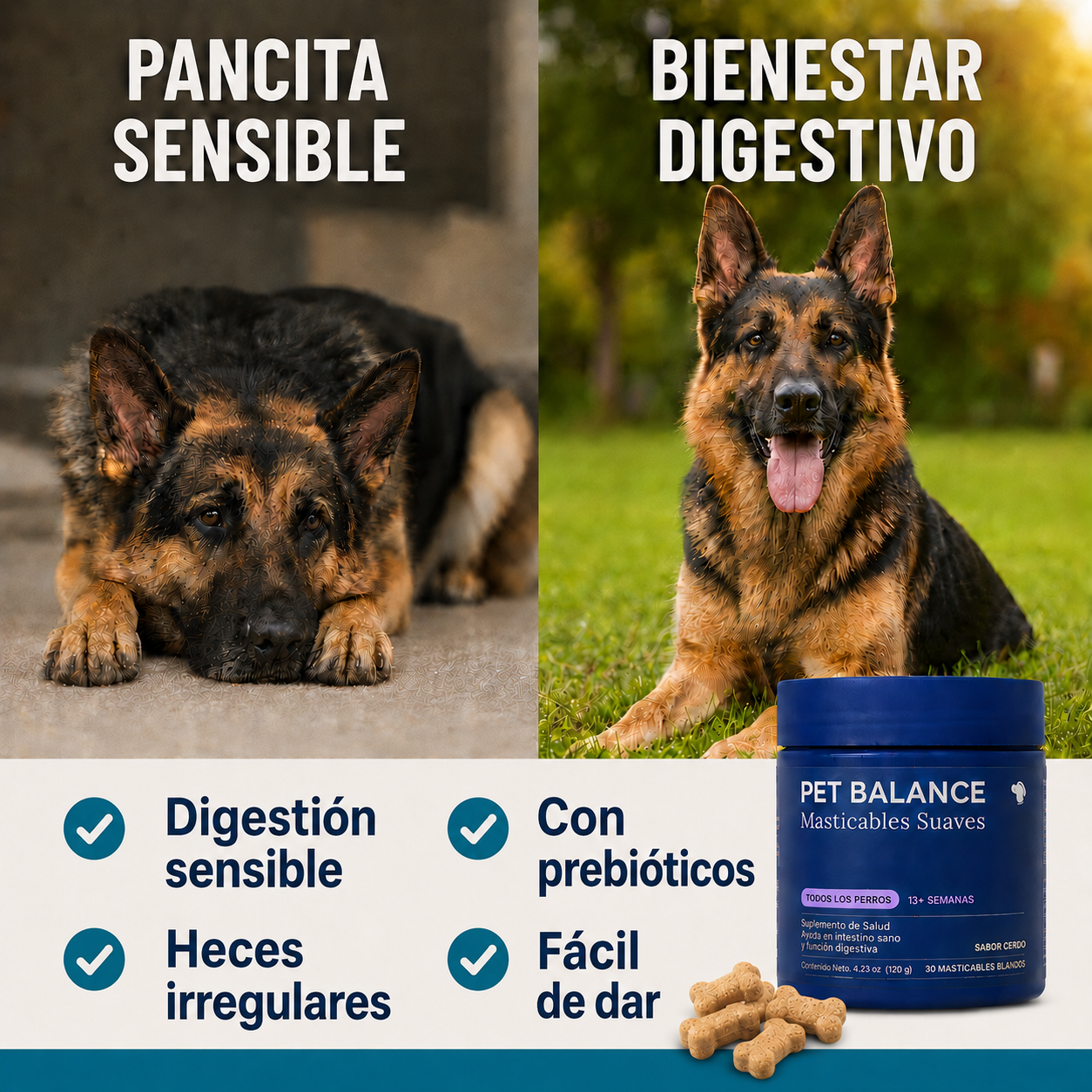 Probióticos para Perros — Gomitas Diarias para una Pancita Más Tranquila