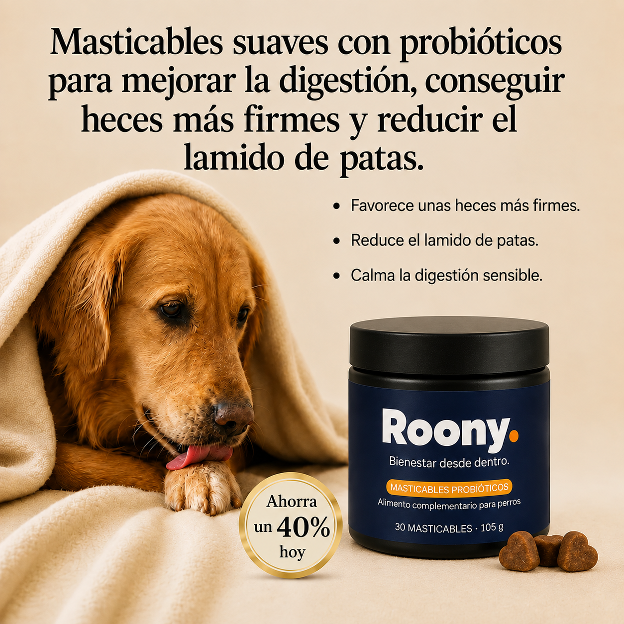 Probióticos para Perros — Masticables para la Salud Digestiva