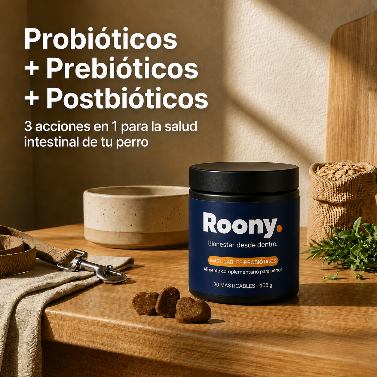Probióticos para Perros — Masticables para la Salud Digestiva