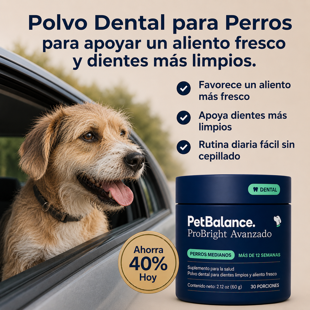 Polvo Dental para Perros — Cuidado Diario para un Aliento Fresco